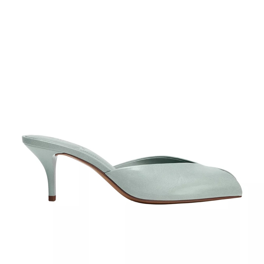 Patent effect heeled sandals